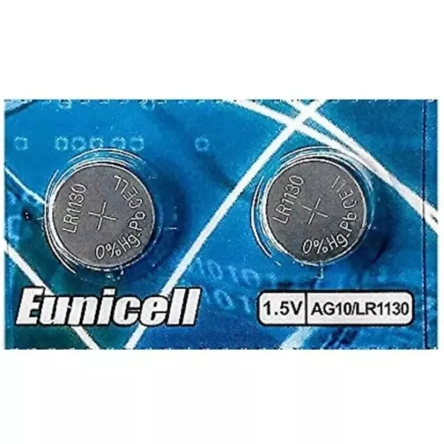 2 X Eunicell Ag10 Lr1130 389 Lr54 1.5V Stop Bark Alkaline Battery Batteries