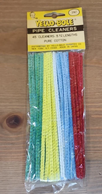 Limpiadores de tuberías vintage YELLO-BOLE 45 5 3/4" algodón puro rojo grren amarillo azul