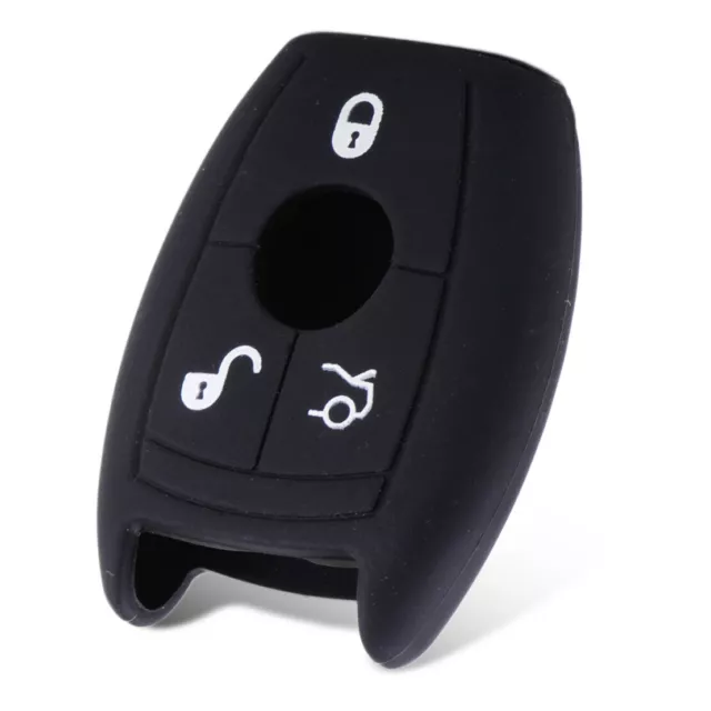 3 Buttons Silicone Smart Remote Key Cover Fob Case fit for Mercedes C300 E350