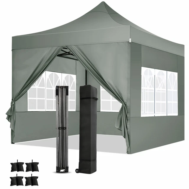 Pavillon 3x3m Faltpavillon Gartenzelt Partyzelt Wasserdicht Popup Zelt UV Schutz