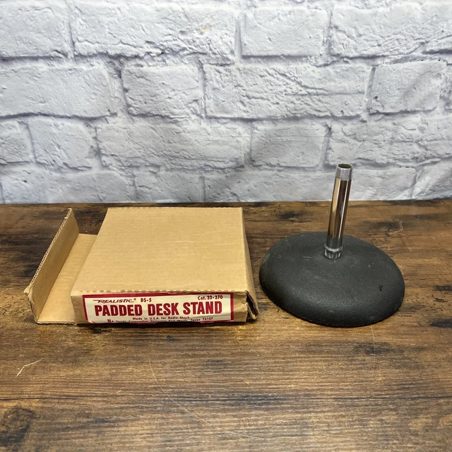 VINTAGE REALISTIC PADDED Desk Stand DS5 Radio Shack Microphone Mic £15