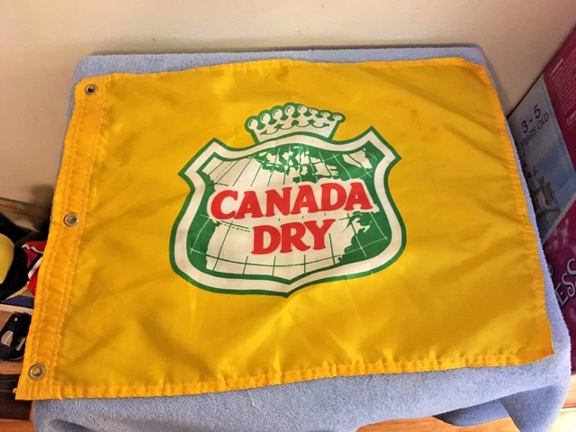 Vintage Canada Dry Ginger Ale Soda Pop Golf Flag Used Golf Course Estate Find