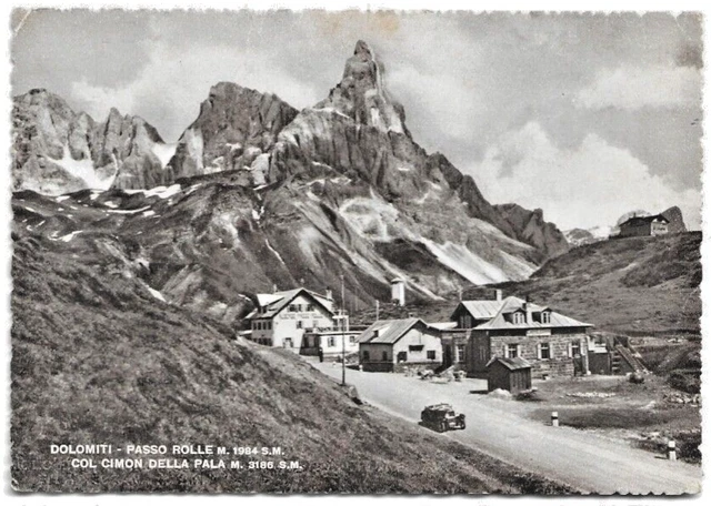 Cartolina Di Trento ,Dolomiti - Passo Rolle - Timbro Albergo Sul Retro