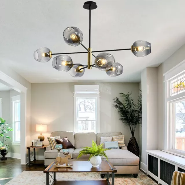 8-Light Nordic Modern Chandelier Pendant Lamp Globe Ceiling Lighting Fixture