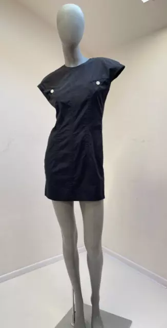 9193 JIL SANDER little black dress slim fit designer comfy trendy Sz 36 S UK 8