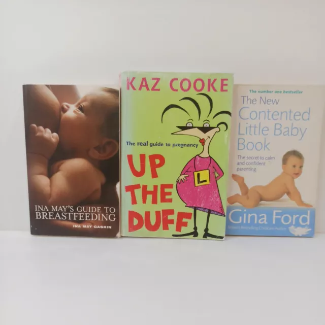 Pregnancy Child Birth Breastfeeding Parenting Baby Infant (3) Book Bundle Lot