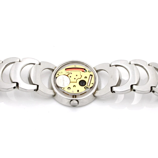 Orologio Da Polso Movado Quadrante Museo Nero Al Quarzo Donna Bracciale A Catena Senza Prezzo Di Riserva Wb1-10 5