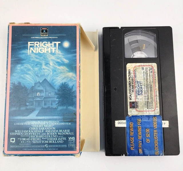 FRIGHT NIGHT VHS Horror Video Tape RCA Columbia Side Load Faded Cult