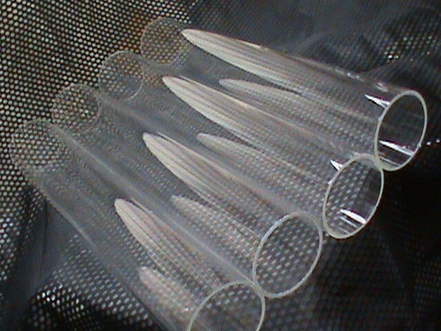 CLEAR ACRYLIC PLEXIGLASS TUBE 3" x 2-3/4" x 18" INCH LONG Plastic 4 Pc Lot NEW