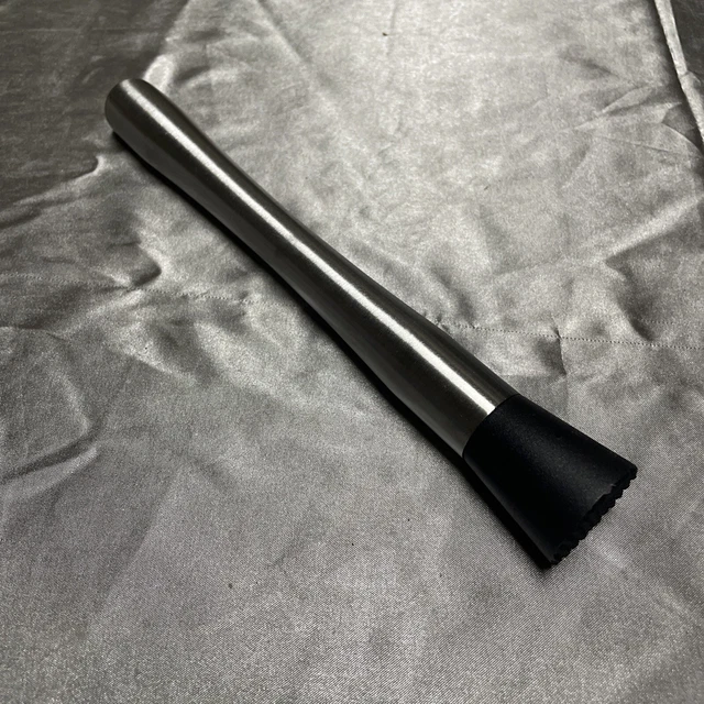 9.5" Stainless Steel & Plastic COCKTAIL MUDDLER Bar Tool Drink Mixer