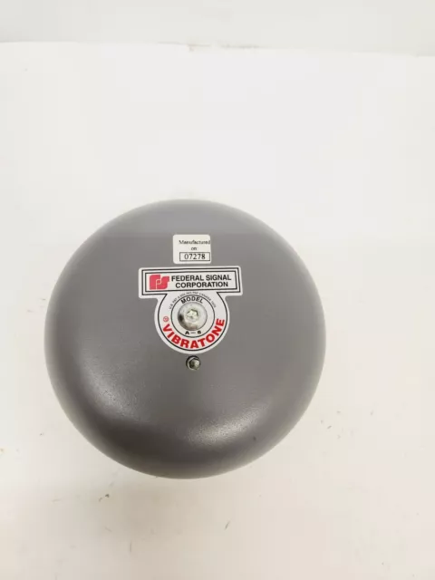 Federal Signal Corporation Vibratone Model A-6 Fire Alarma (Bell Cover) "New"