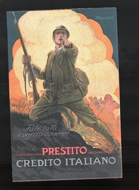 Cartolina Militare Non  Viaggiata Mauzan Prestito Credito Italiano