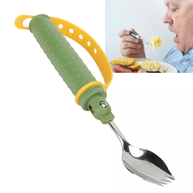 Cucchiaio per aiuti alimentari BPA senza facile presa a prova di agitazione per tremori a mano Parkinson