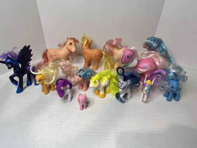 Vtg G1 My Little Pony Lot  of Ponies & Accessories. Applejack Firefly Steamer