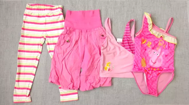 Set Vestiti Ragazza Legging Gonna Mutande Top Bagno Maglietta Taglia 4 Anni