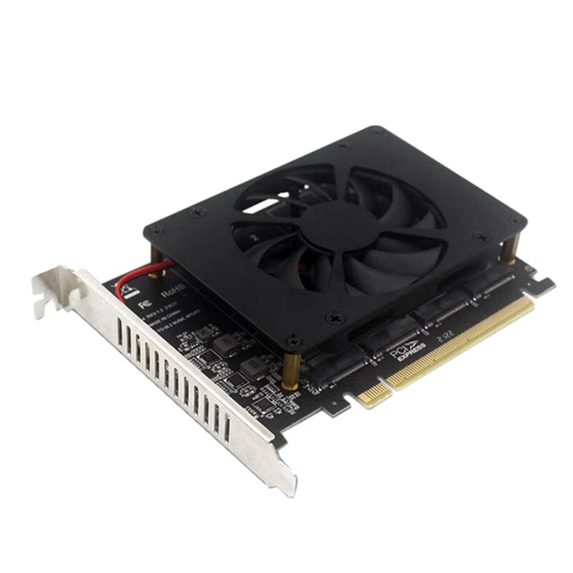 Pciex16 nvme m2 mkey ssd raid array expansion adapter card motherboard