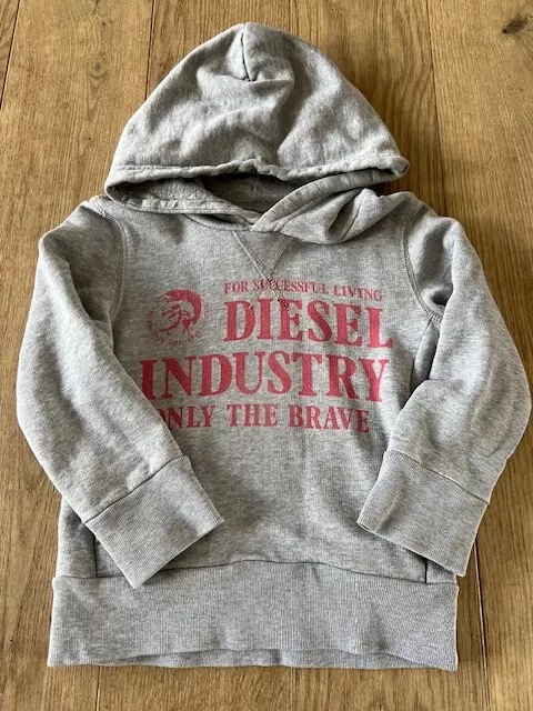 Diesel Hoodie Kinder grau Kaputzenpullover Pullover Gr 4 Jahre TOP!