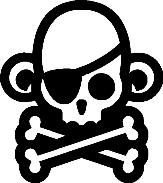 Pirate Monkey Sticker MILITARY MAGPUL SKULL CROSSBONES NAVY ARMY BOAT MARINES