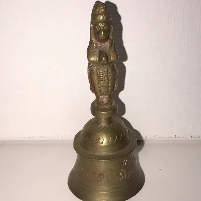 Vintage Brass India Hindu Monkey 4” Bell