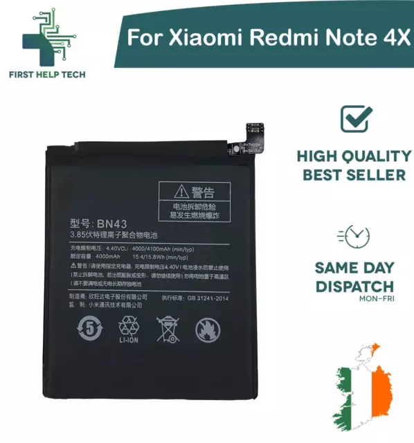 Replacement Battery For Xiaomi Redmi Note 4x Battery MI 4100mAh 3.85V BN43 New