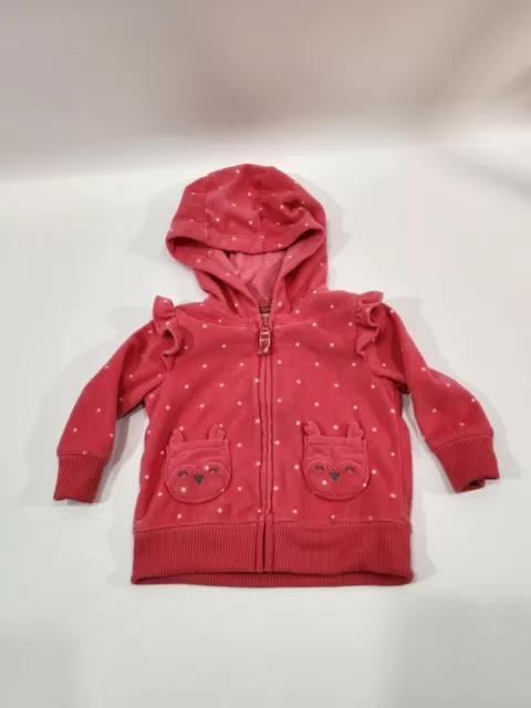 Carter’s Baby Girl Jacket 3 Months Soft Fleece Pink Coat Owls Infant