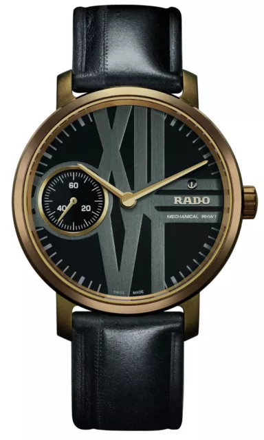 Rado Diamaster RHW1 XXL Manuell Wind Schwarz Herren Uhr Limitierte Auflage