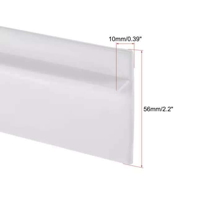 Trim Seal, Silicone T-Seal Channel Edge Protector Sheet, 535mm White 2pcs 3