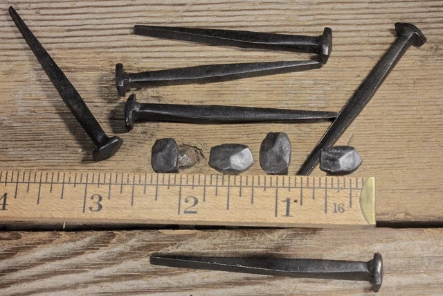 2 1/2" Rose head 10 nails antique square wrought iron Spikes Decorative 2.5"