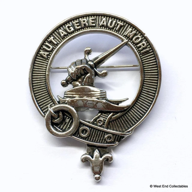 Broche Pour Kilt Hamilton Kilts - Lion Rampant écossais En Métal Argenté - Accessoire Traditionnel Unisexe