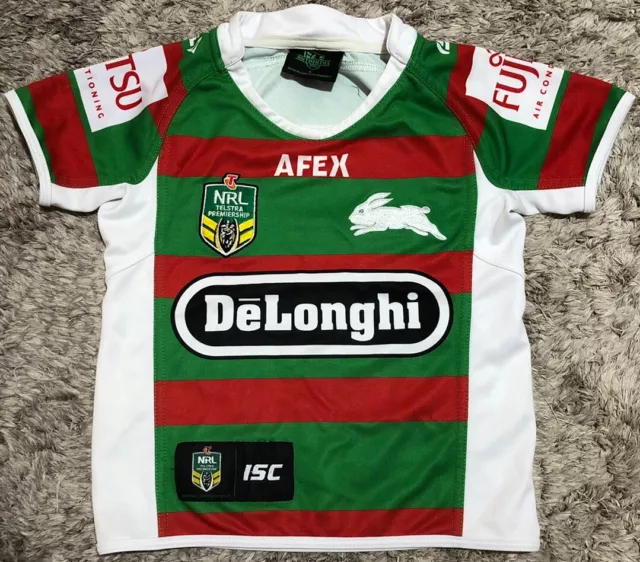 056 Authentic South Sydney Rabbitohs NRL Jersey Australia ISC Kids Size 6 VGC