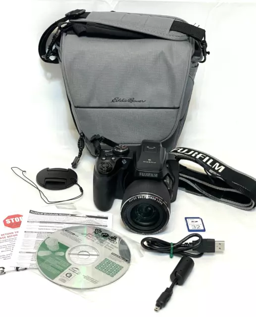 Fujifilm FinePix S9200 16.0MP Digital Camera +CASE, Black From Japan NEAR MINT