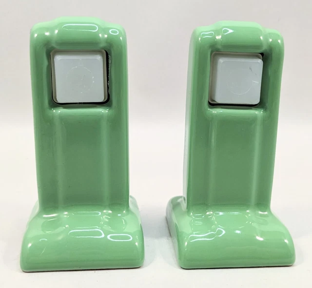 Vintage Ceramic Seafoam Green Towel Bar Brackets Art Deco Style, New Old Stock