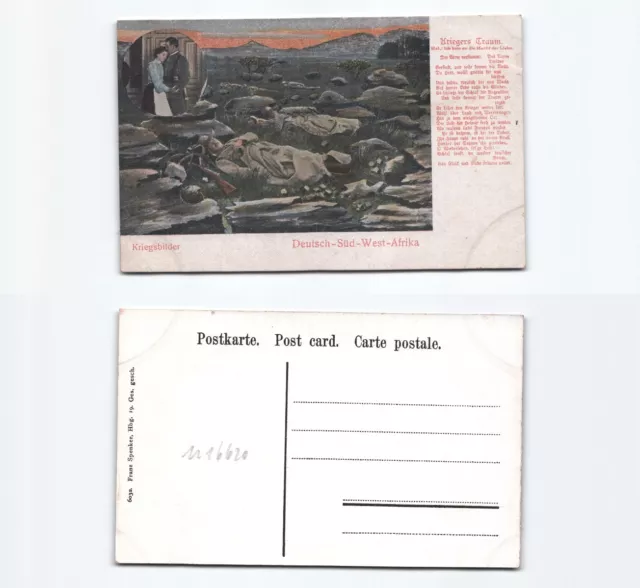 (n16620)   Ansichtskarte Schutztruppe Liederkarte Deutschsüdwestafrika, ung