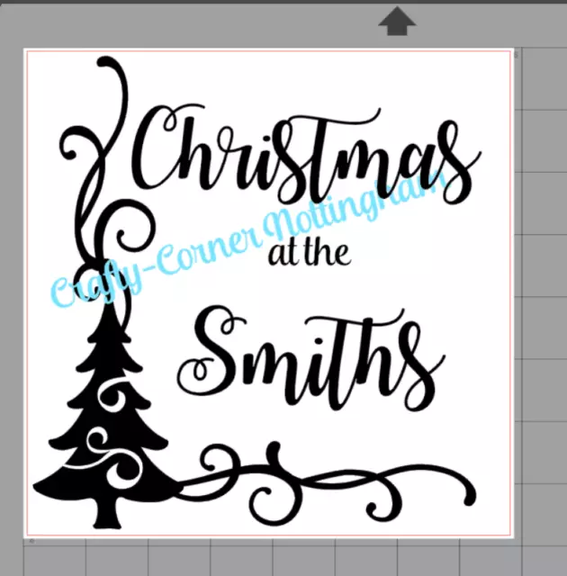 vinyl decal sticker Ikea frame size Christmas at the surname personalised