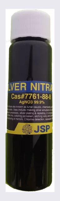 Pure Silver Nitrate Crystal 99.9+% ACS Grade 2 Grams