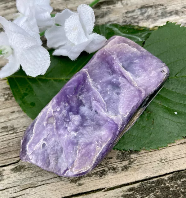 24.8g GENUINE RARE CHAROITE CRYSTAL  POLISHED HEALING STONE  Reiki  RUSSIA