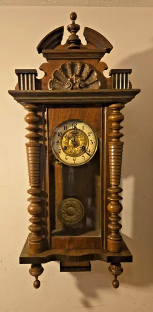 Antique Vienna style Wall Clock DGMS Movement Pendulum