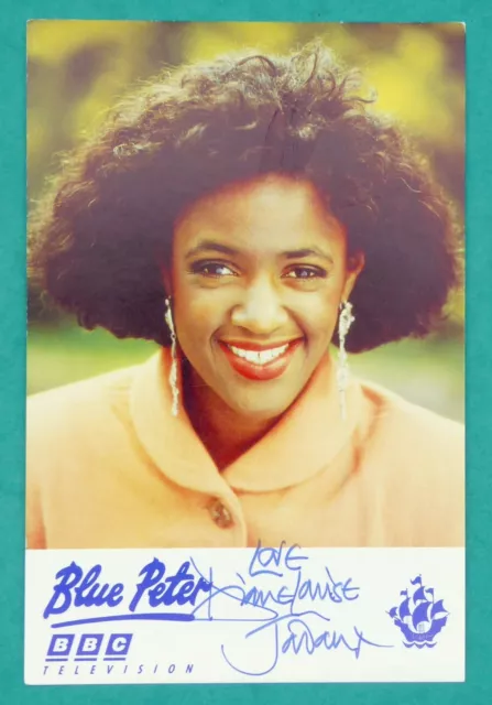 BLUE PETER presenter DIANE-LOUISE JORDAN hand signed autographed BBC photo card