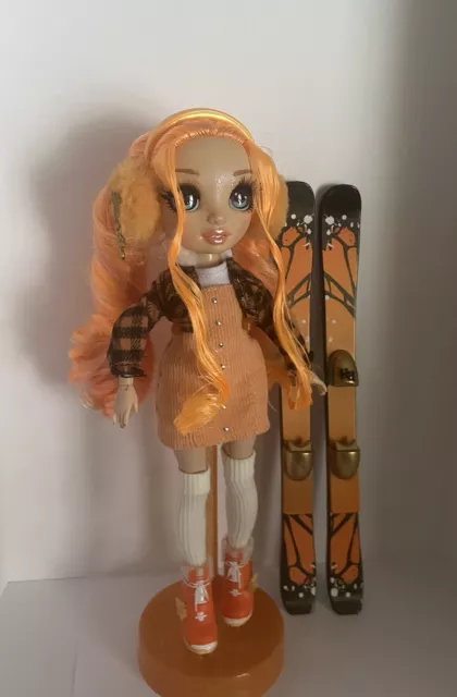 Rainbow High Winter Break Poppy Rowan Dressed Doll With Stand And Skis