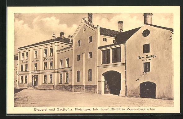 AK Wasserburg am Inn, Brauerei und Gasthof zum Fletzinger