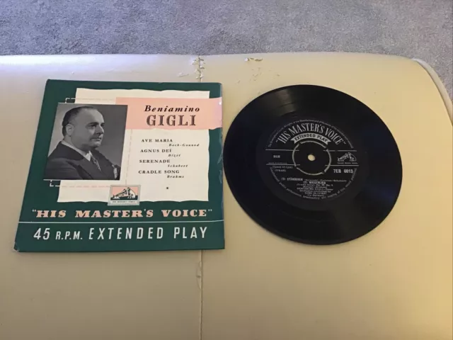 Beniamino Gigli - Ave Maria - 7” Vinyl Single EP Record