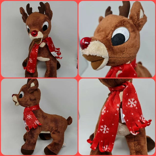 BUILD A BEAR Rudolph The Red Nosed Reindeer Scarf Soft Toy