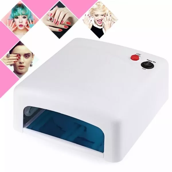 Lampada Uv Ricostruzione Unghie Gel Fornetto 36w Led 4 Bulbi Con Accessori Nail 2