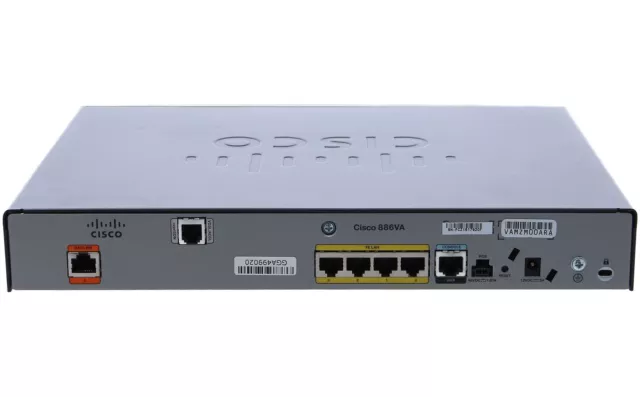 CISCO - CISCO886VA-SEC-K9 - Cisco 886 VDSL/ADSL over ISDN Multi-mode Router w/ A