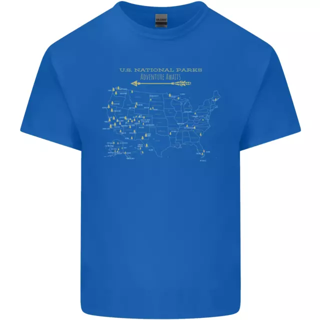 T-shirt top US National Parks escursionismo trekking camminata da uomo cotone 3
