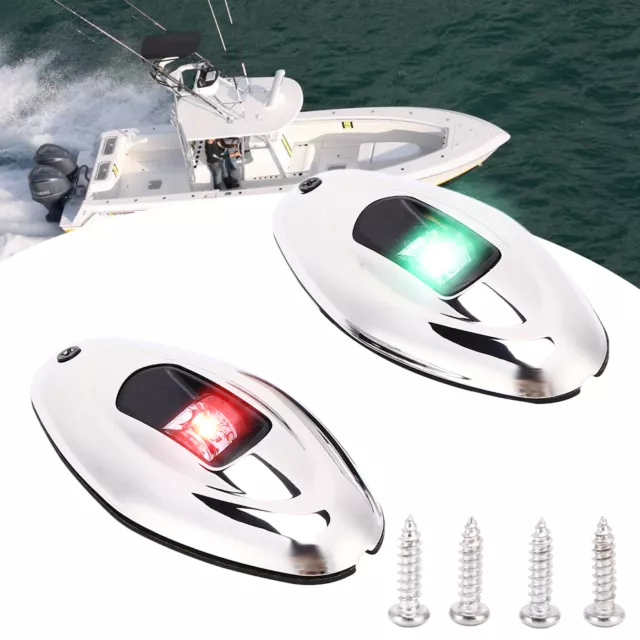 Boat Navigation Light LED Green Red IP66 Waterproof 1 Nautical Mile Visibility