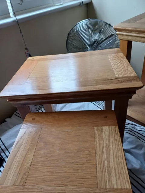 oak nest of 3 tables