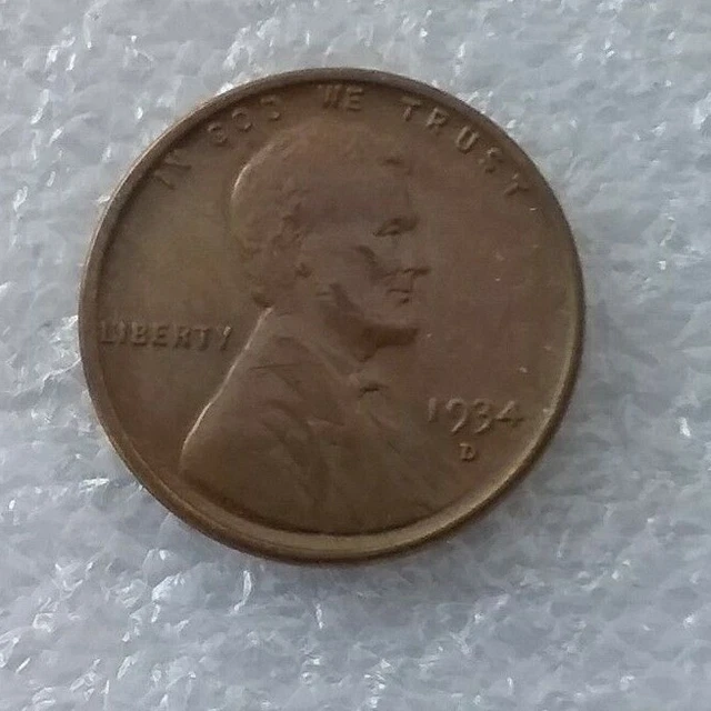 1934 D Lincoln Wheat Cent Penny High Grade BU Gem Uncirculated Red Coin