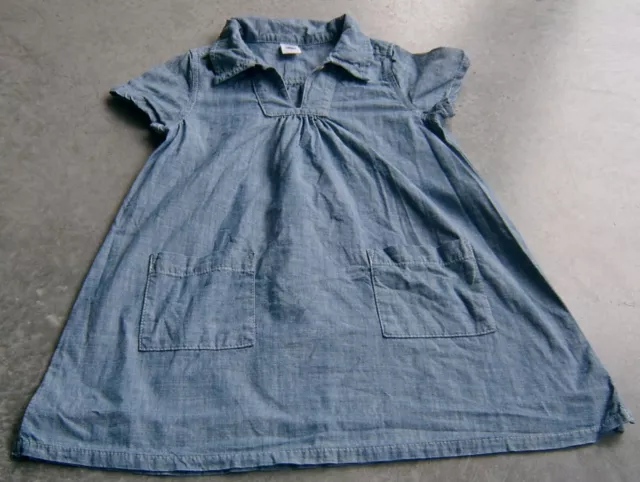 Petite Bateau Girls  Pale Denim Dress Sz 4