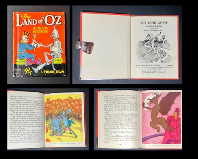 1930s Old Book THE LAND OF OZ Frank Baum WITCHES Witchcraft FAIRY TALE Magic HC